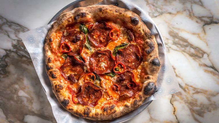 Brunch Boys' Jeremy Jacobowitz will teach how to make great "food porn" shots for Instagram using food like this "OG Pizza" from Leuca.
