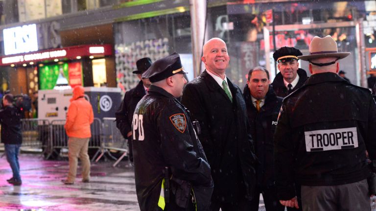 Commissioner O'Neill was on the ground in Times Square last year to oversee security efforts.
