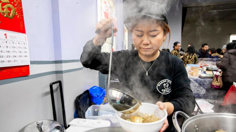 Jeanny Djunaidi's specialty is a bakso (meatball) and noodle soup.