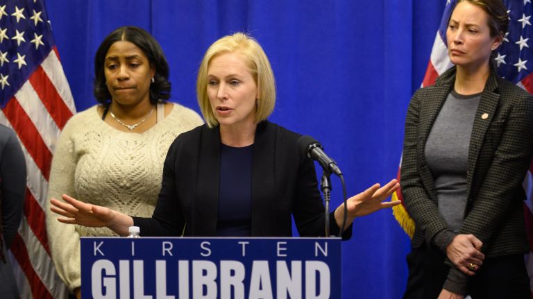 Gillibrand renews push to reduce maternal mortality rates 2 Sen. Kirsten Gillibrand announces Sunday her renewed push for the Modernizing Obstetric Medicine Standards Act at her office in Manhattan.