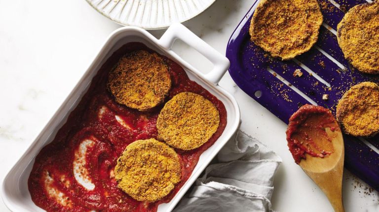 Eggplant parm, one of the recipes featured in&nbsp;"Do What Feels Good."