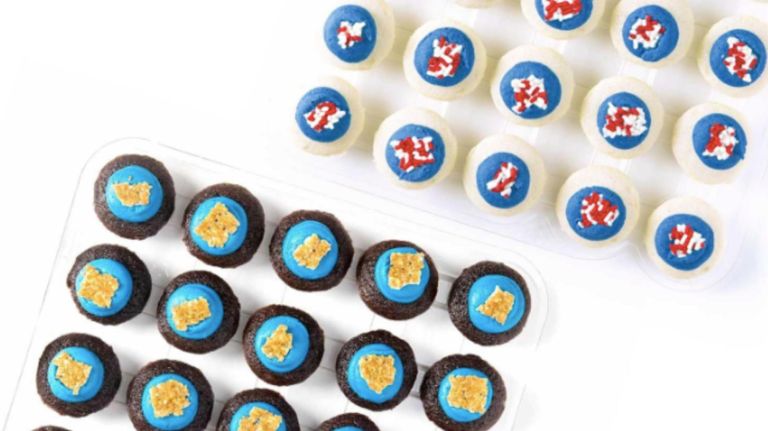 Super Bowl catering: Where to order chicken wings, BBQ and more 6 Baked by Melissa's Super Bowl cupcakes are made for Patriots and Rams fans.