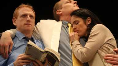 From left: Scott Shepherd, Jim Fletcher and Tory Vazquez in "Gatz." 