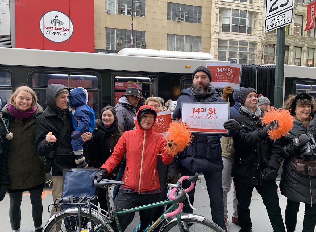 Peds race against M14 to show busway needed 2