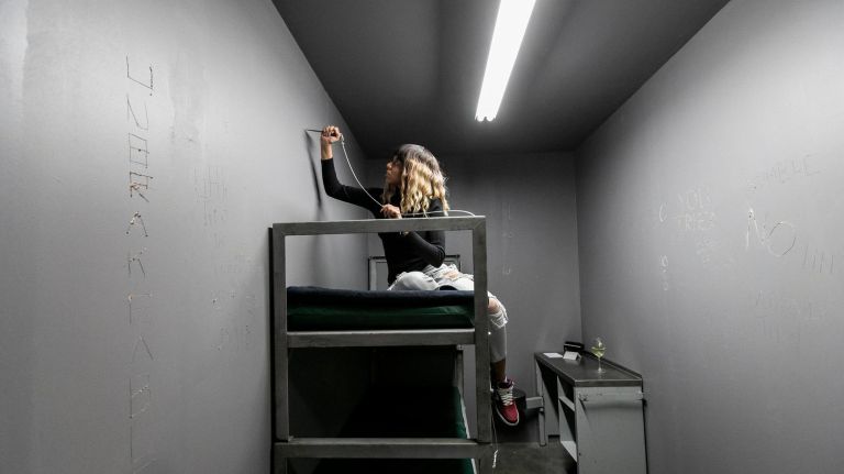 Ex-prisoners speak their truths through art in the 'O.G. Experience' 3 Clarissa Vargas of Harlem looks at "Solitary Cell' at the opening reception of The O.G. Experience in Chelsea on Feb. 19, 2019.