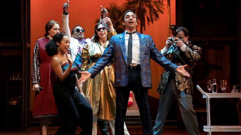 The cast in Roundabout Theatre Company's "Merrily We Roll Along."