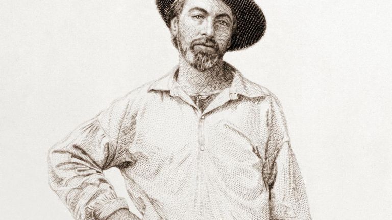 Whitman used symbols in his poetry for men who loved men, dubbing their feeling for one another as "adhesiveness." Some scholars think his poem, "Crossing Brooklyn Ferry," references looking for sexual encounters on the Fulton Ferry, according to the Brooklyn Historical Society. Pictured is Samuel Hollyer's engraved frontispiece for Walt Whitman's "Leaves of Grass" in 1855.