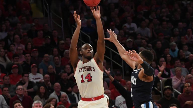St. John's guard Mustapha Heron helped the Red Storm upset then-No. 13 Villanova on Saturday at Madison Square Garden.