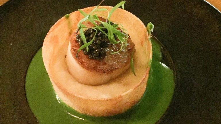 Blackbarn serving World Leader menu starting Presidents Day weekend 4 Seared Maine diver sea scallop, served at a dinner hosted by former President Bill Clinton in 2000.