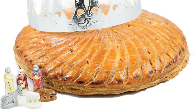 Mille-Feuille Bakery's galette des Rois (king cake), which is filled with almond cream and frangipane, is sold December through March.