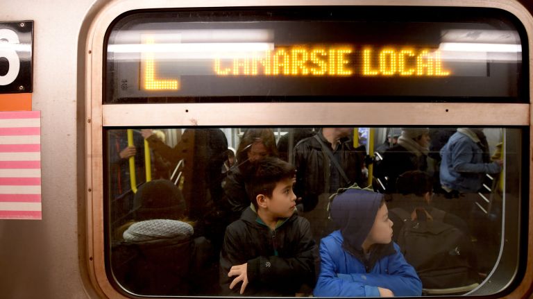 The L train subway line as seen in this undated photo.