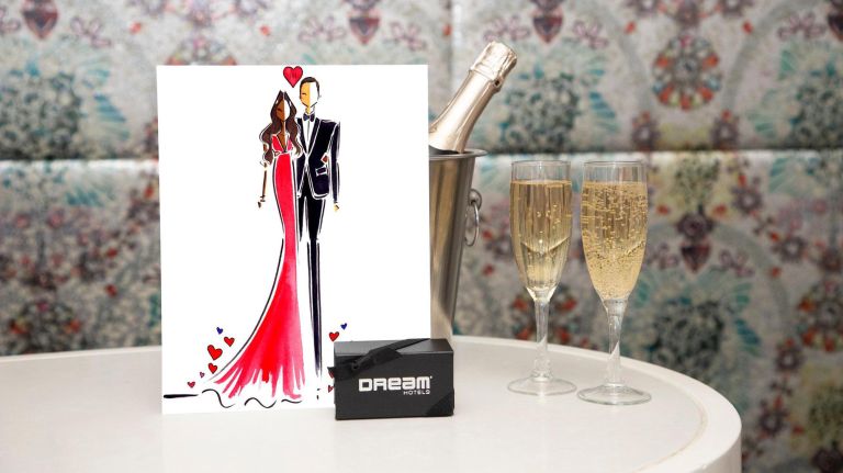 Fashion illustrator Laura Kay will create portraits of those who visit Dream Downtown on Valentine's Day.