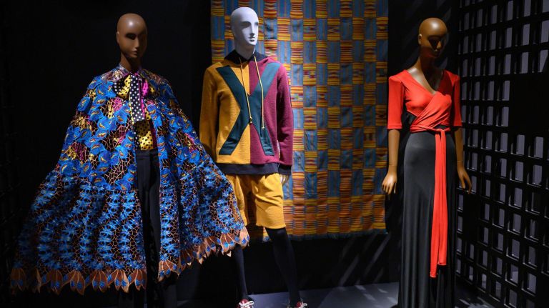 Designers Doru Olowu, left,&nbsp;and Pyer Moss and Scott Barrie were part of the "Black Fashion Designers" show from 2016.