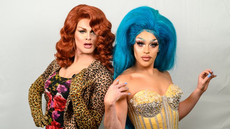 Scarlet Envy and Ariel Versace pose in the amNewYork studio.&nbsp;