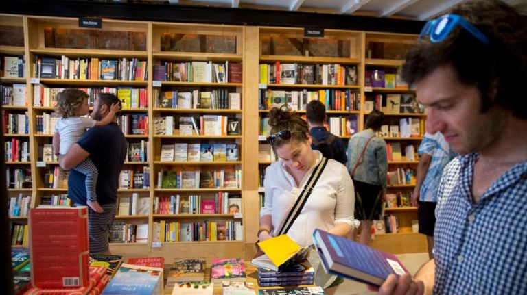Author Andrea Bartz on the Brooklyn inspiration behind 'The Lost Night' 3 Customers browse books at Books Are Magic in Brooklyn.