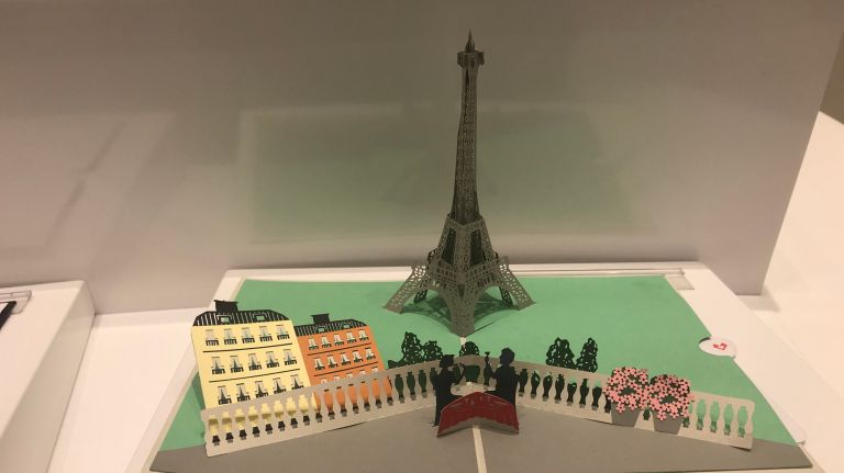 A pop-up card of Paris available at one of the shops in the Hudson Yards mall, as seen on Wednesday.