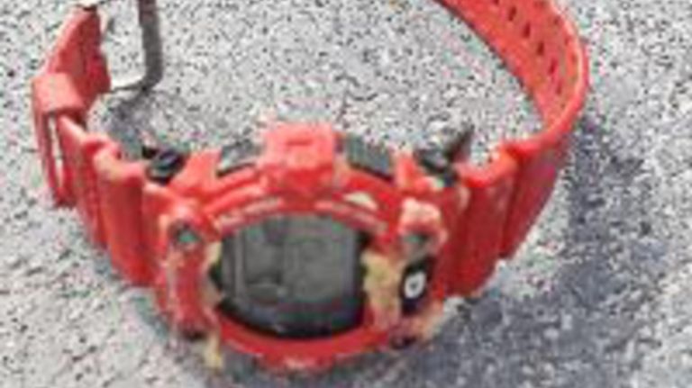 The man was wearing a red Casio G-Shock watch, cops said.