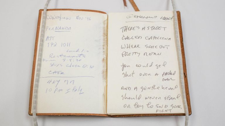 NYC icon Lou Reed's archives now available at the NYPL 3 Some writing by Lou Reed, on display at the New York Public Library.