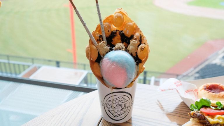 Citi Field ups its 2019 food game with dumplings and pizza cupcakes 10 Wowfulls' Cookie Mill with Crazy Rainbow vanilla ice cream, Oreo crumbs and Teddy grahams.
