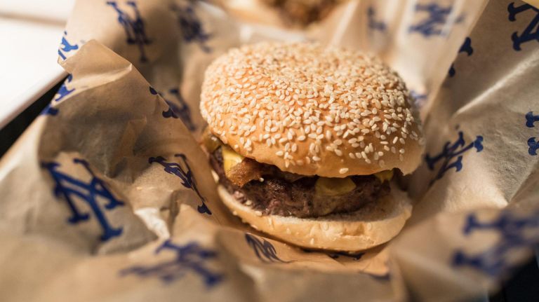 Citi Field ups its 2019 food game with dumplings and pizza cupcakes 13 That's a Pat LaFrieda patty on the Josh Capon's Bash Burger.