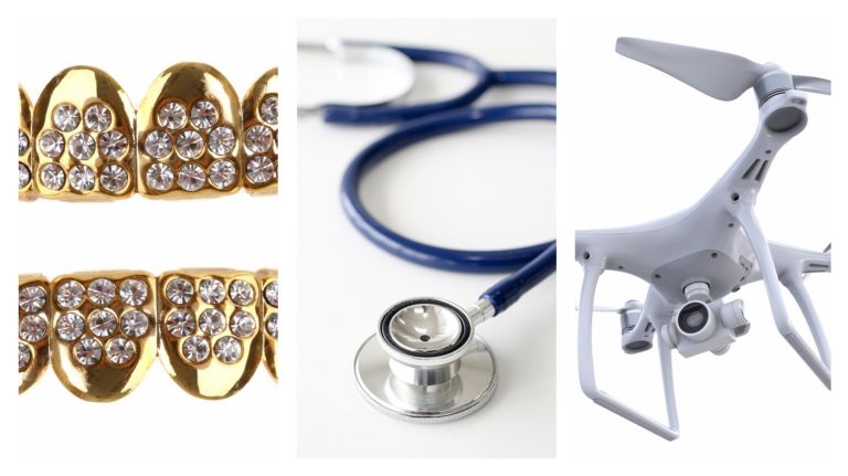 Lost items found in NYC Ubers range from gold teeth grills to a stethoscope and a beeper 2 Among items found in NYC Ubers in 2018 were gold teeth grills, a stethoscope and a drone, according to the ride sharing app.