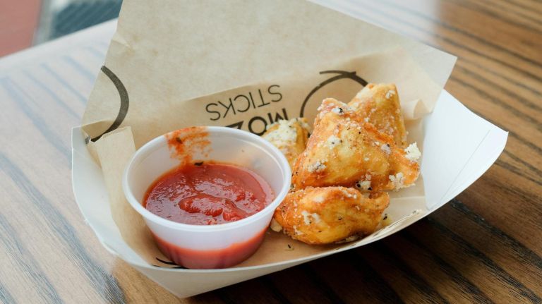 Citi Field ups its 2019 food game with dumplings and pizza cupcakes 8 Big Mozz's Mozz Pockets are pizza rolls filled with mozzarella, red sauce and Pecorino Romano cheese.