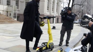 Olympic gold medalist Usain Bolt unveils e-scooters