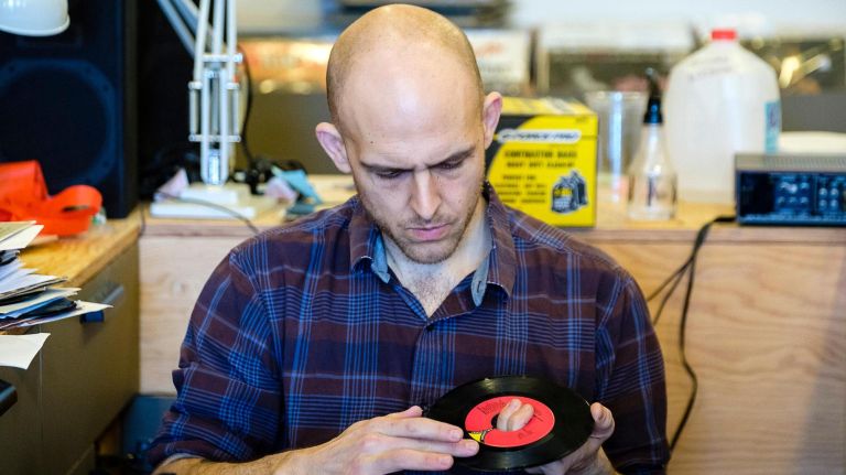Nate Stark, the manager of Brooklyn Record Exchange, was unwrapping and sorting through vinyl on Tuesday.