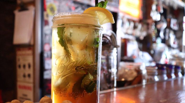 How to fix your country food cravings in NYC 3 The Bourbon Mint Sweet Tea at Skinny Dennis in Brooklyn uses Evan Williams bourbon.