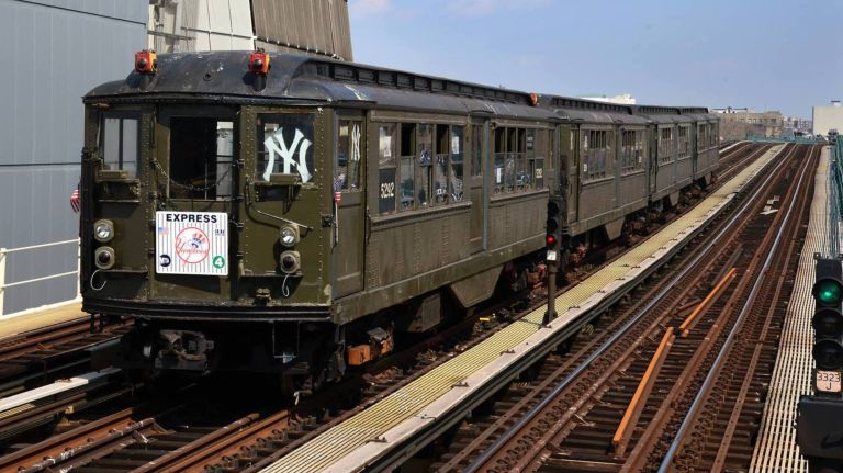 Yankees fans can ride the New York Transit Museum's&nbsp;1917 IRT Lo-V train to the team's home opener on Thursday.