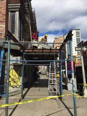 shed, The bridge coming down (3) – February 25 – by Pamela Wolff
