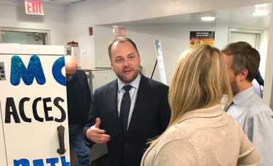 Cccccorey Johnson at the Park West High School project station copy