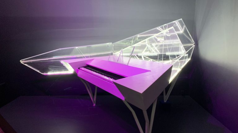 'Play It Loud' exhibit at Metropolitan Museum of Art showcases vintage rock instruments 1 A piano constructed for Lady Gaga's performance of her song "Artpop" on the Tonight Show with Jimmy Fallon also is on display.