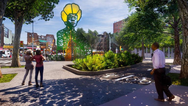 The winning Shirley Chisholm Prospect Park monument design was submitted&nbsp;by artists Amanda Williams and Olalekan Jeyifous.