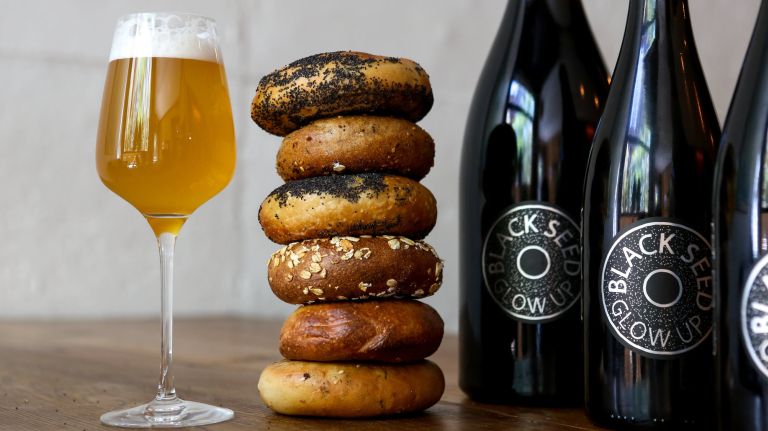 Black Seed Bagels and&nbsp;Folksbier's new collaboration is available starting Thursday.