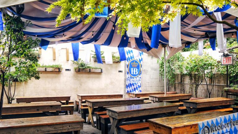 Loreley Beer and Garden offers plenty of space for friends and family to gather and share plates of German food.