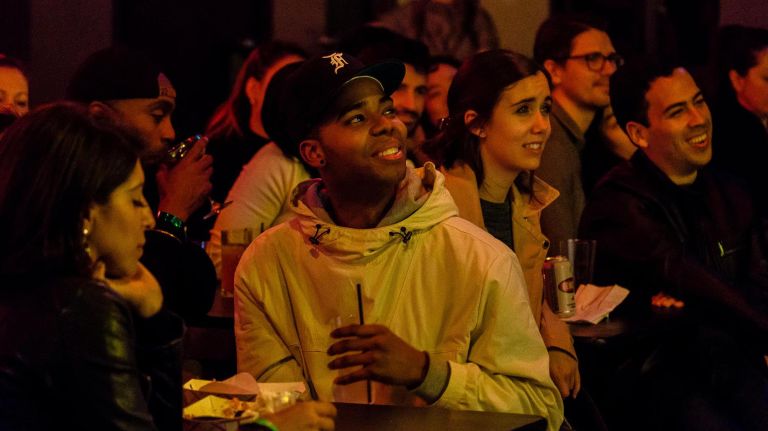 It's just jokes at phone-free Brooklyn comedy series 5 Members of the audience watch the "No Phone Thursday" sans screens.