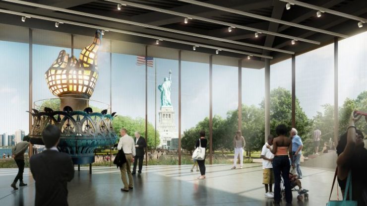 The Statue Of Liberty Museum Holds Original Torch Soaring
