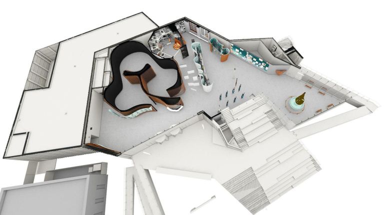 The Statue of Liberty Museum holds original torch, 'soaring' theater space 5 The new building, designed by FXCollaborative, with experience and exhibit design by ESI Design, will have three galleries free to visit.