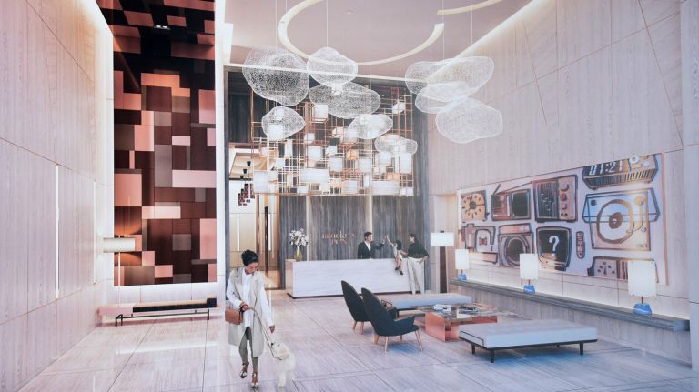 Amenities include&nbsp;a game room, movie screening room, a gym and a rock wall.