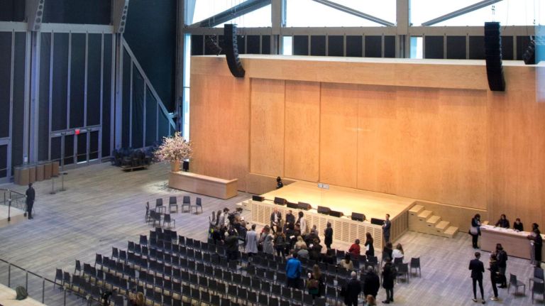 The Shed at Hudson Yards opens Friday with concert series, art exhibitions 2 The McCourt, an iconic space for large-scale performances in Bloomberg building of the Shed, which deploys an outer shell to create more space.