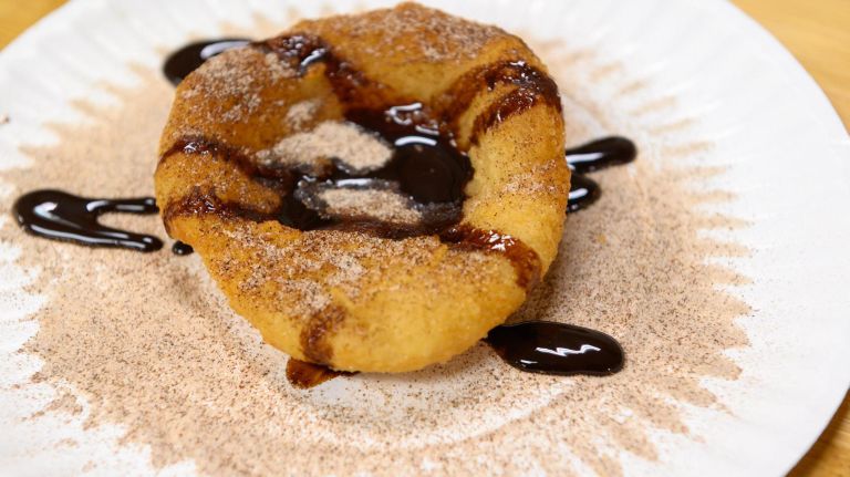 Langosh, a Czech pastry specialty&nbsp;from&nbsp;Bohemian Bakery.