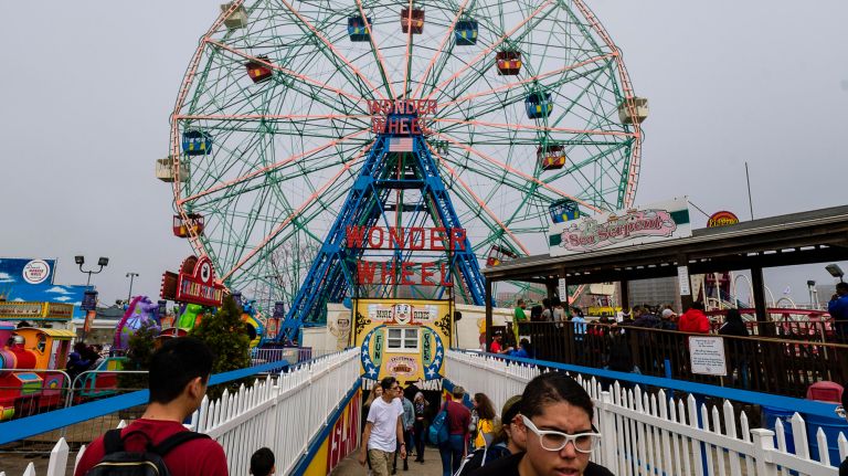 Deno's Wonder Wheel opened along with the Cyclone on Sunday.