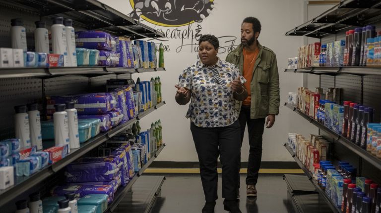 Wyatt Cenac explores educational 'Problem Areas' in New York City and beyond 2 Principal Allison Farrington, of Brooklyn's Research and Service High School, walks Cenac through her school's pantry.