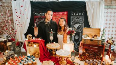 Jen Balisi and Mike Profeta held a "Game of Thrones"-themed wedding shower. 