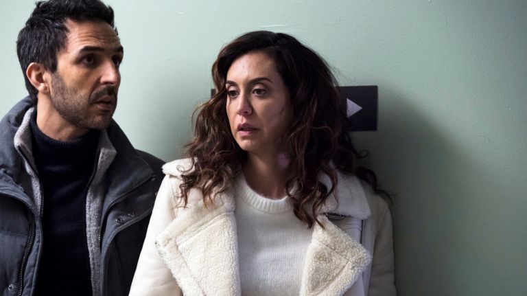 Amir Arison stars as Aram Mojtabai and Mozhan Marn&ograve; as Samar Navabi in "The Blacklist."&nbsp;