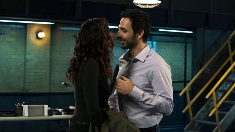 Mozhan Marn&ograve; stars as Samar Navabi and Amir Arison as Aram Mojtabai in "The Blacklist."&nbsp;