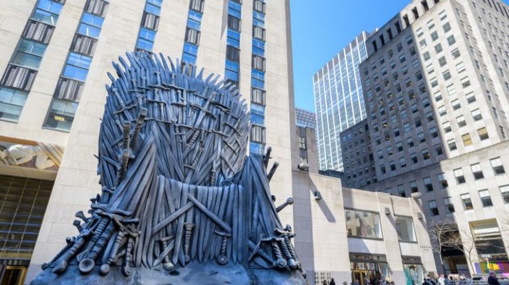 Massive Game Of Thrones Iron Throne Leaves Rockefeller Center