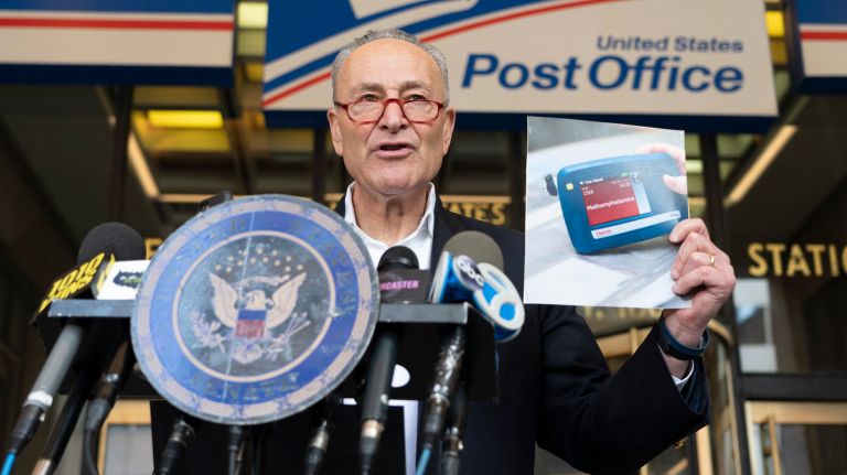 The federal government must send at least $5 million to security teams at Kennedy Airport and local post offices for fentanyl detection, according to Sen. Chuck&nbsp;Schumer.