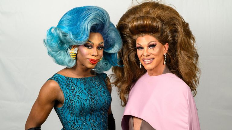 Honey Davenport with Shuga Cain, the only queen left on season 11 representing New York City. 